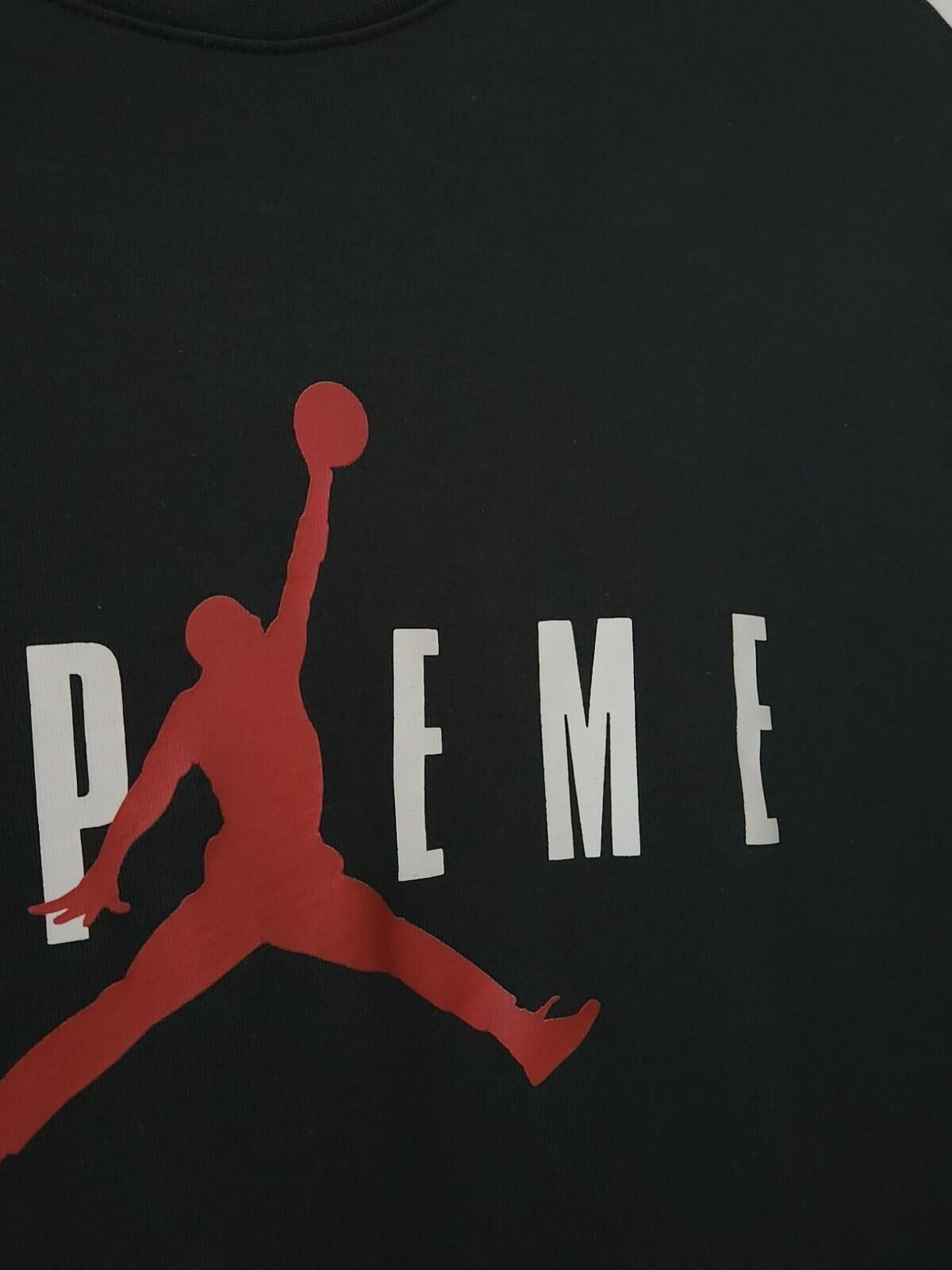 FW15 Supreme x Jordan tee size L Large Black T-shirt Jumpman
