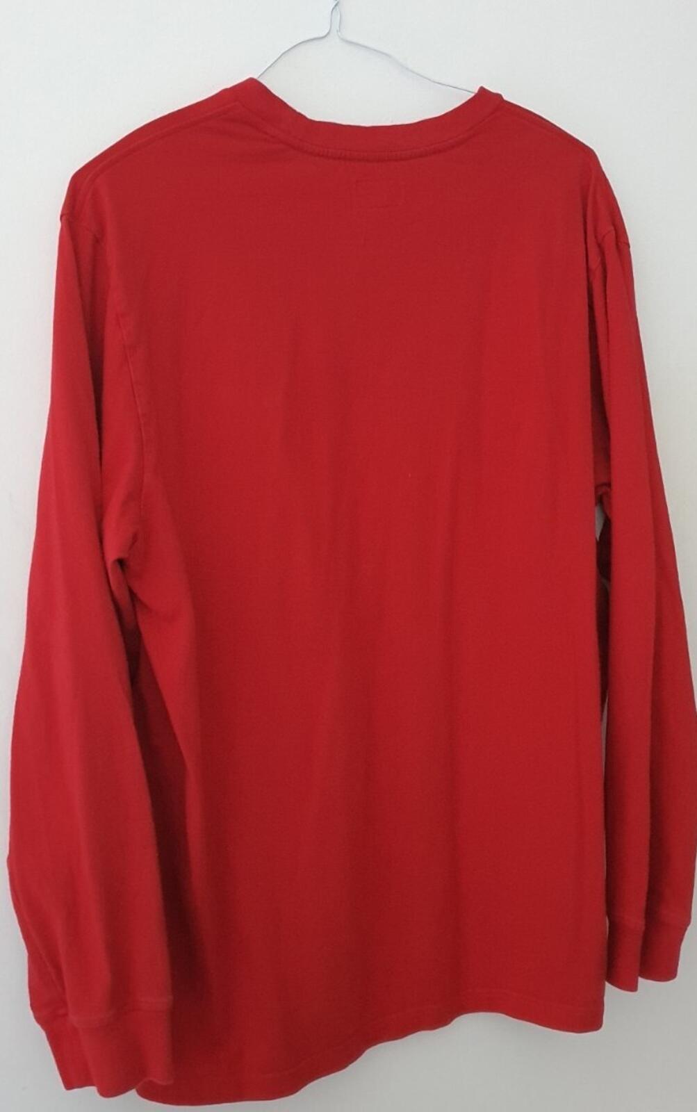 FW16 Supreme small box logo pique crewneck red size Large long sleeve top