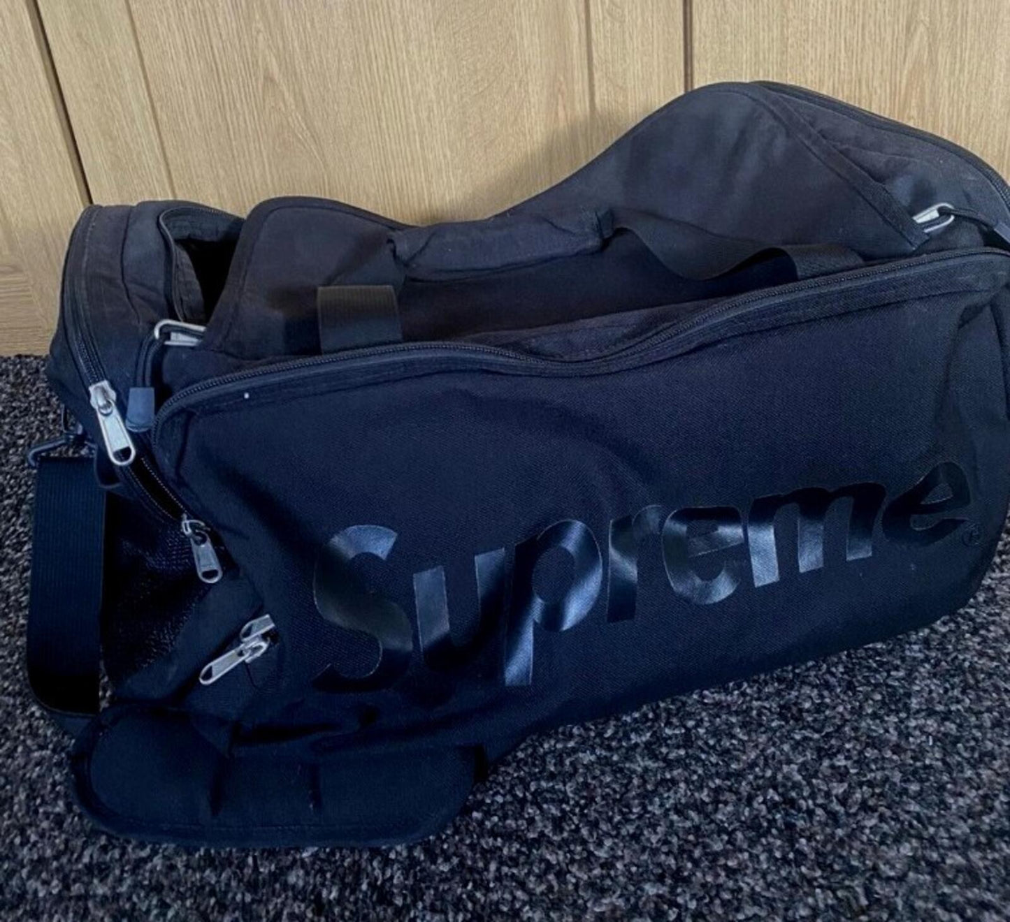 SS15 Supreme Duffle Bag Black