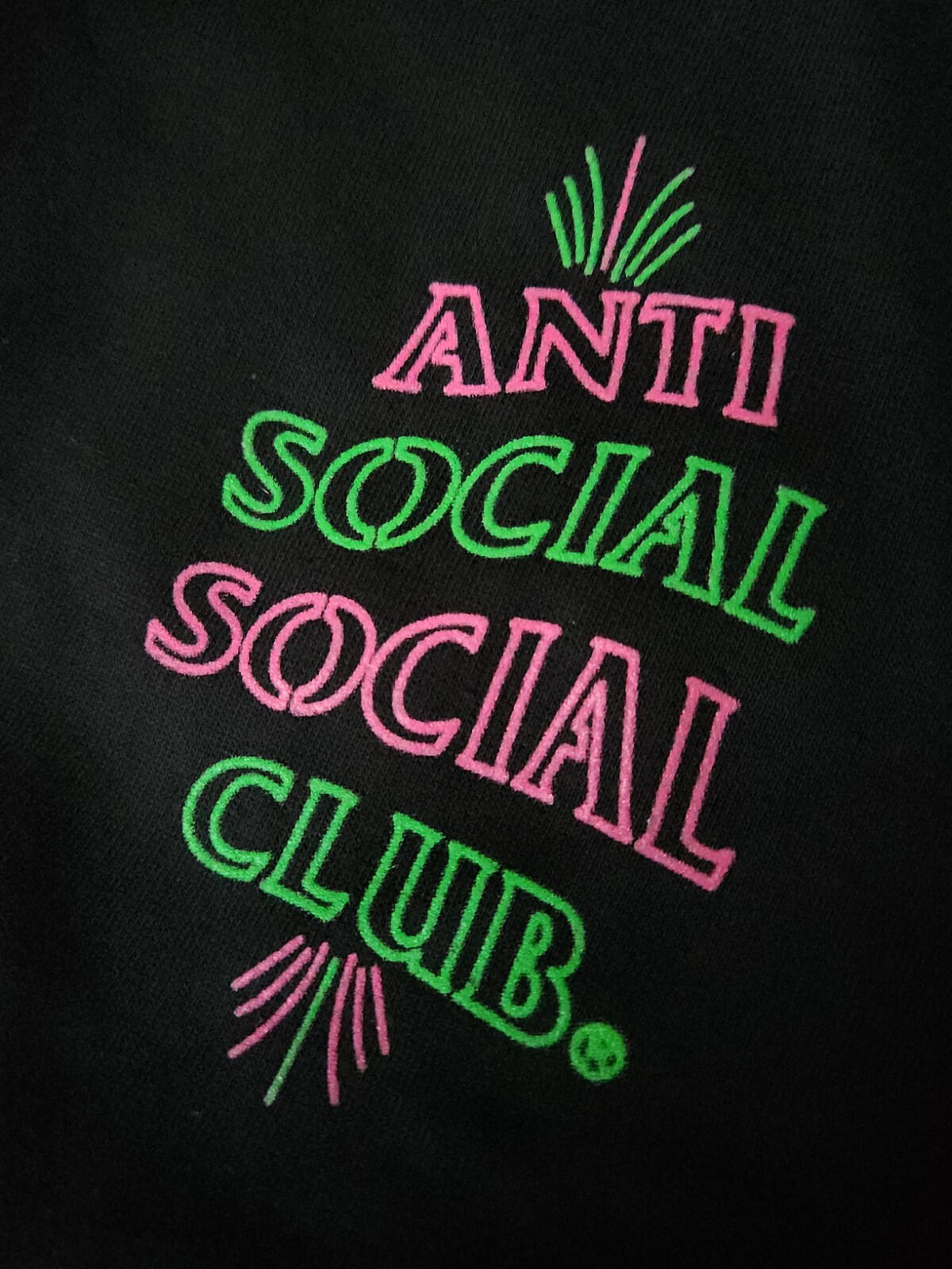 FW19 ANTI SOCIAL SOCIAL CLUB 777 hooded sweatshirt XL hoodie Black ASSC