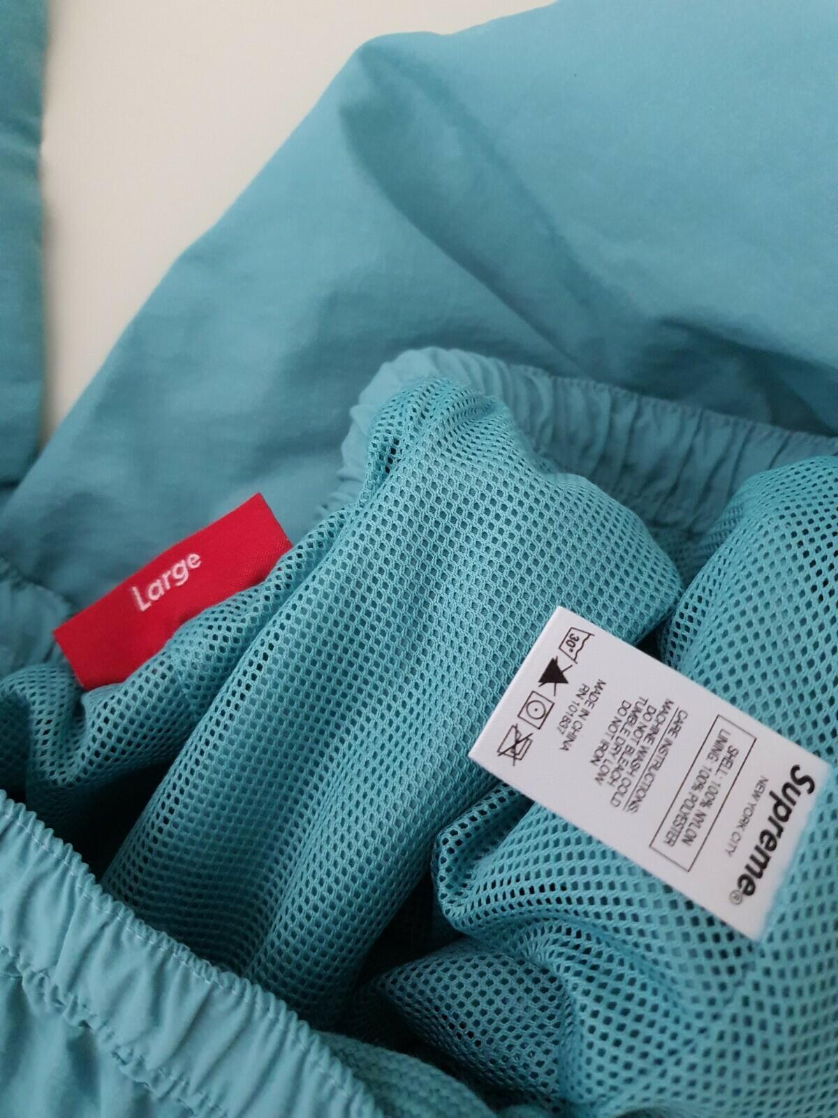SS18 Supreme Tonal Taping Nylon Track Pant Pale Green Size L