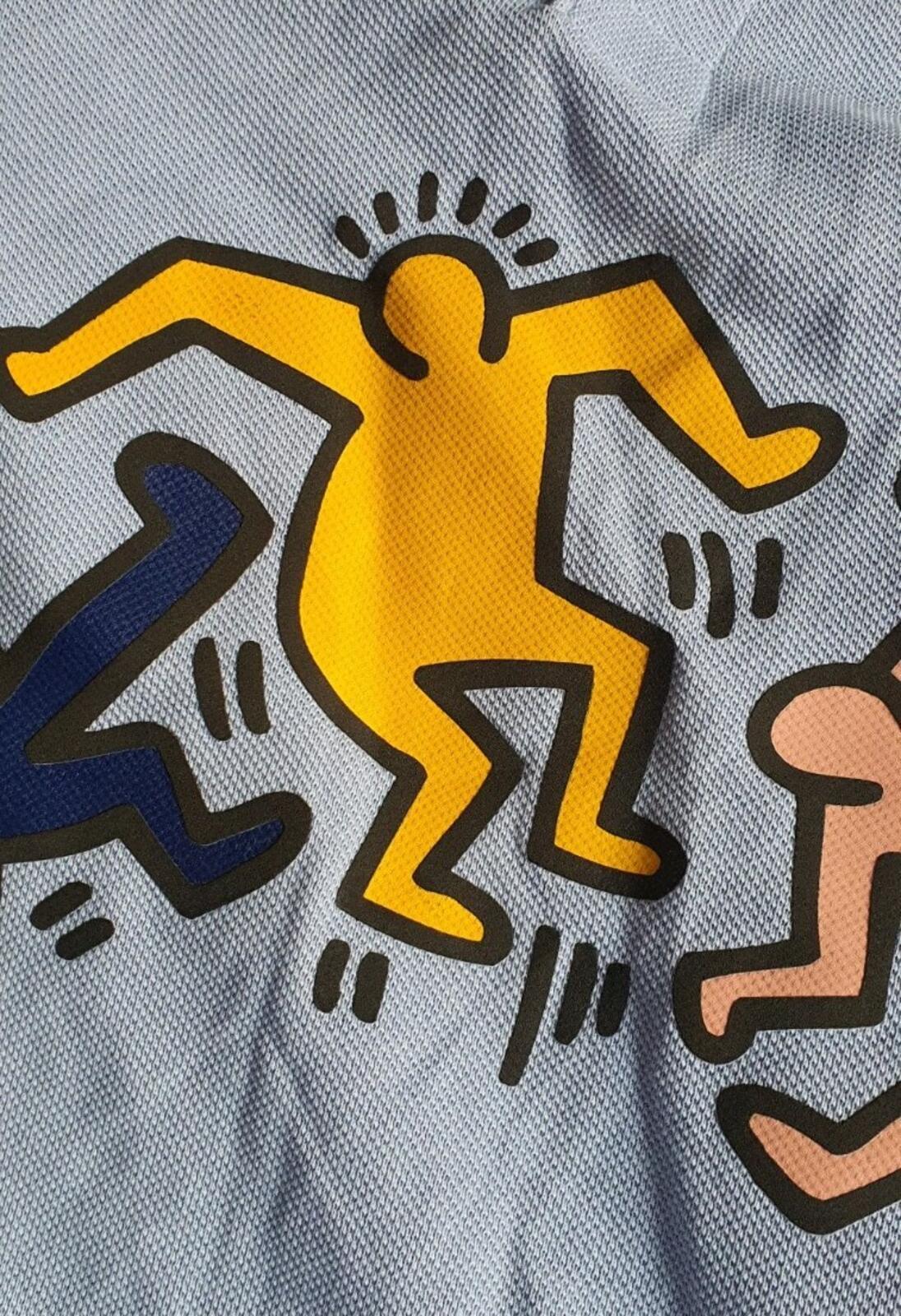 LACOSTE x KEITH HARING polo shirt from 2019 size L large FR 5 light blue Worn 1x