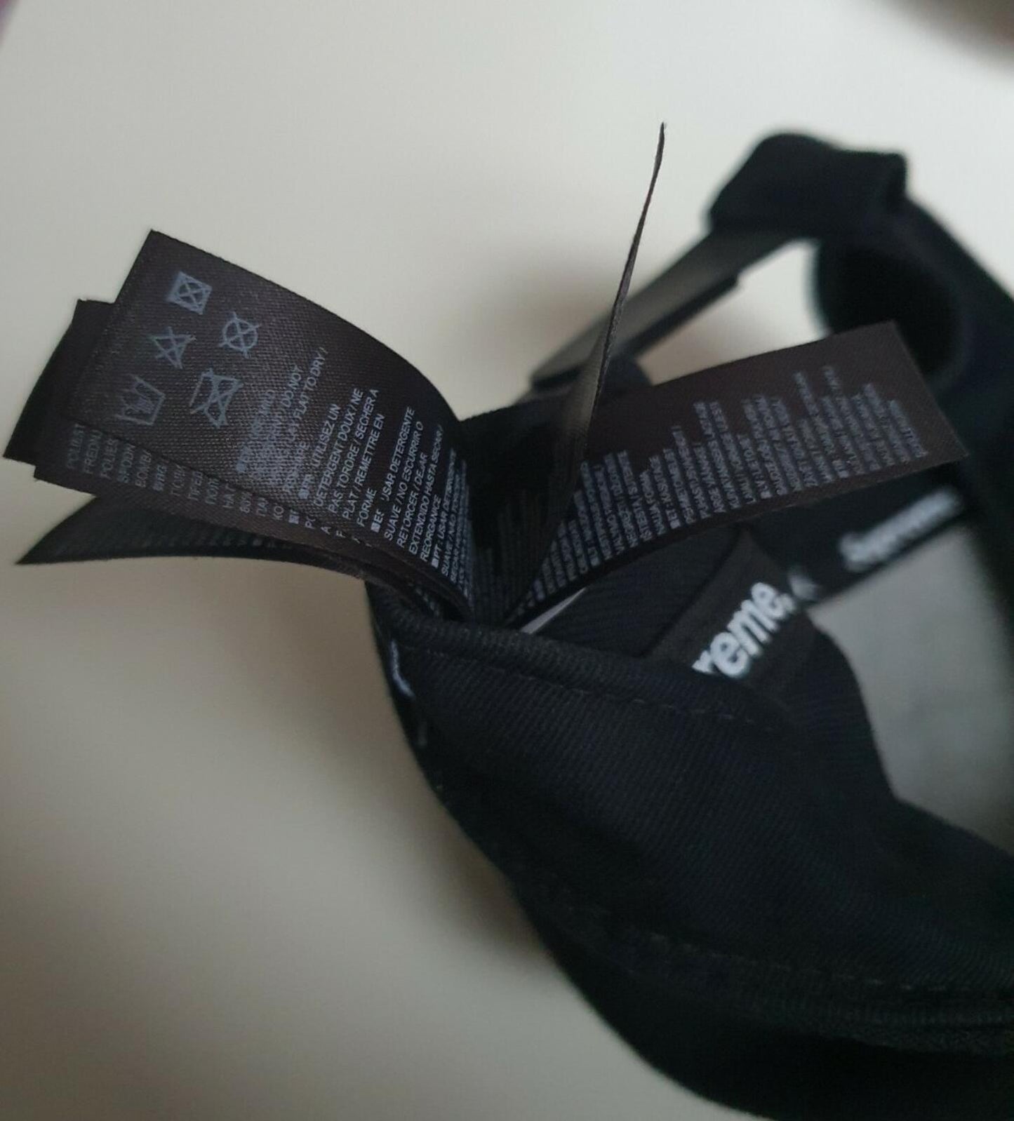 FW15 Supreme x Jordan black 6-Panel cap Jumpman hat Worn 1x Rare Jumpman