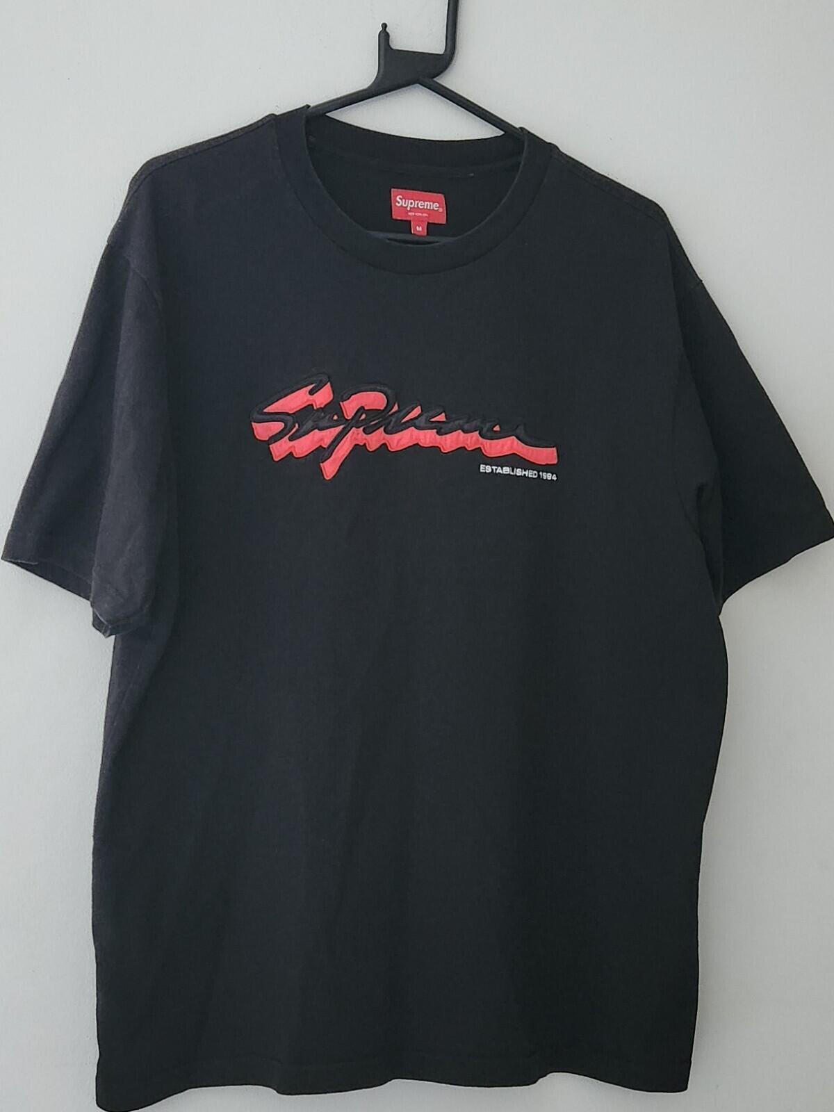 FW22 Supreme Shadow Script S/S Top Tee Black Size L