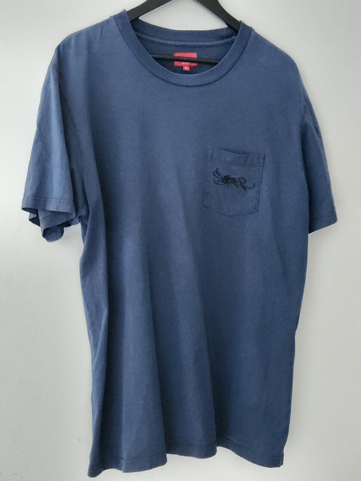 SS19 Supreme Overdyed Pocket Tee S/S Top Navy Größe XL T-Shirt