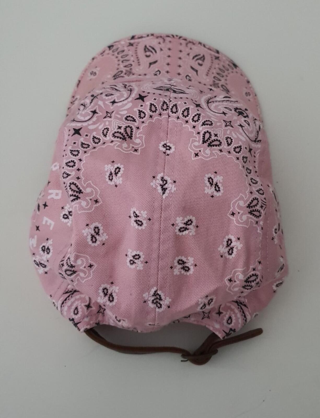 SS21 Supreme Bandana camp cap pink hat cotton