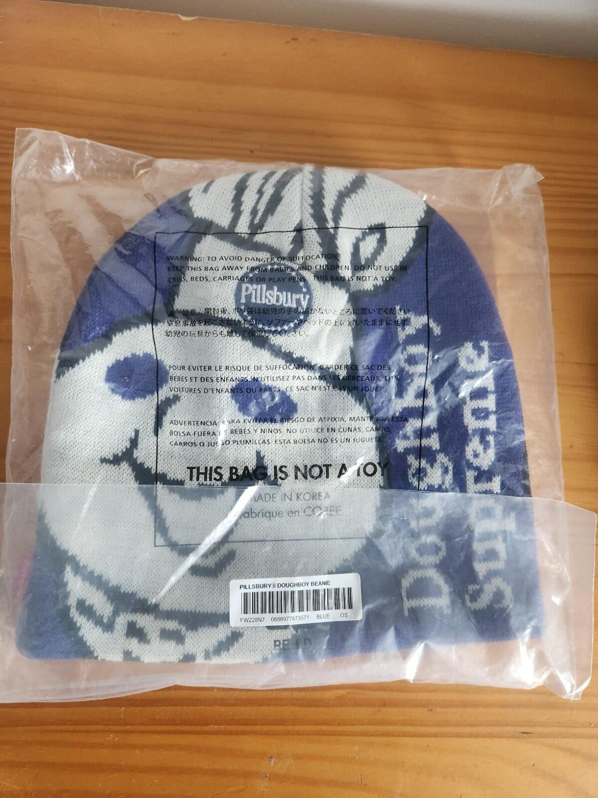 FW22 Supreme Doughboy Beanie Blue