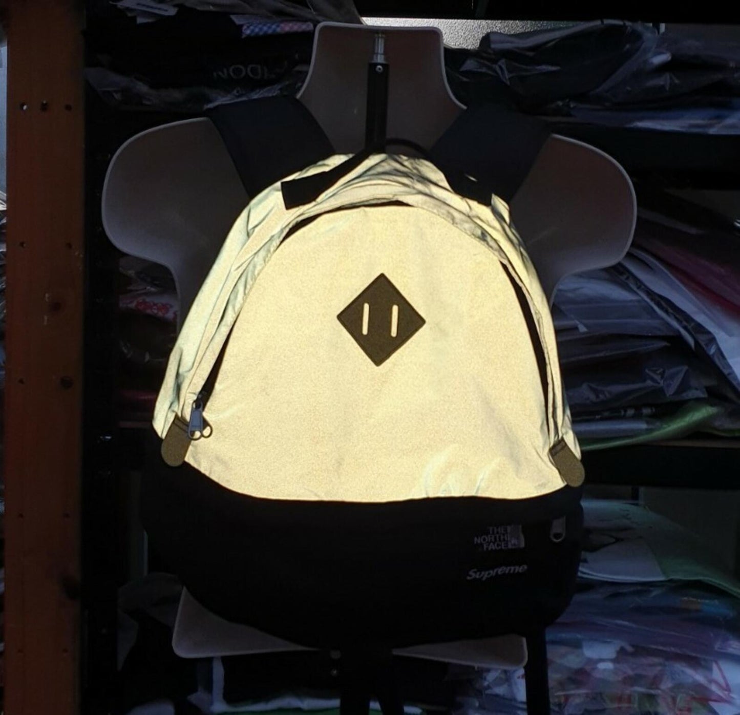 SS13 Supreme THE NORTH FACE 3M Reflective Day Pack Backpack Bag Silver