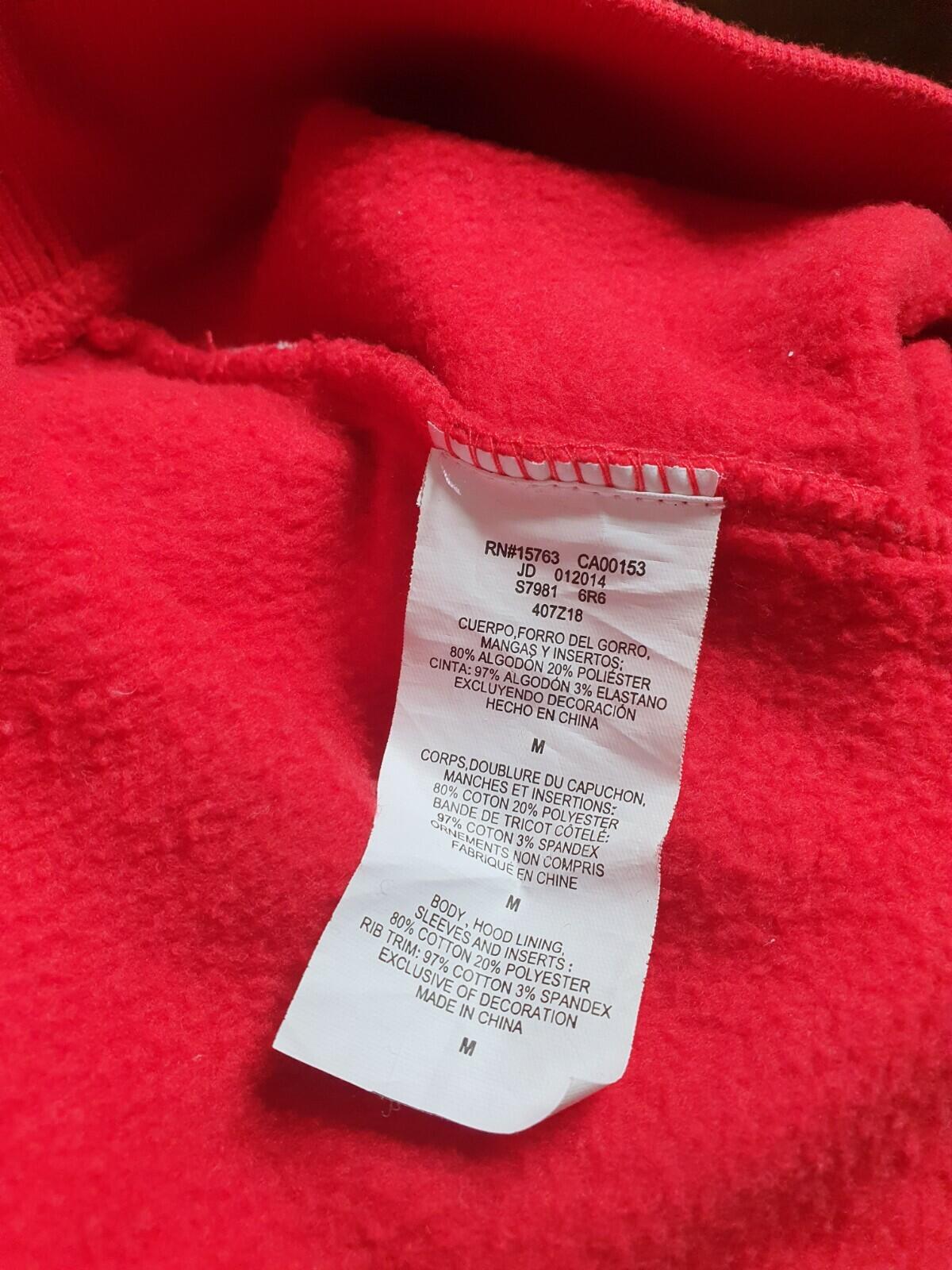 SS14 Supreme x Champion Red Hooded Sweatshirt  Size M