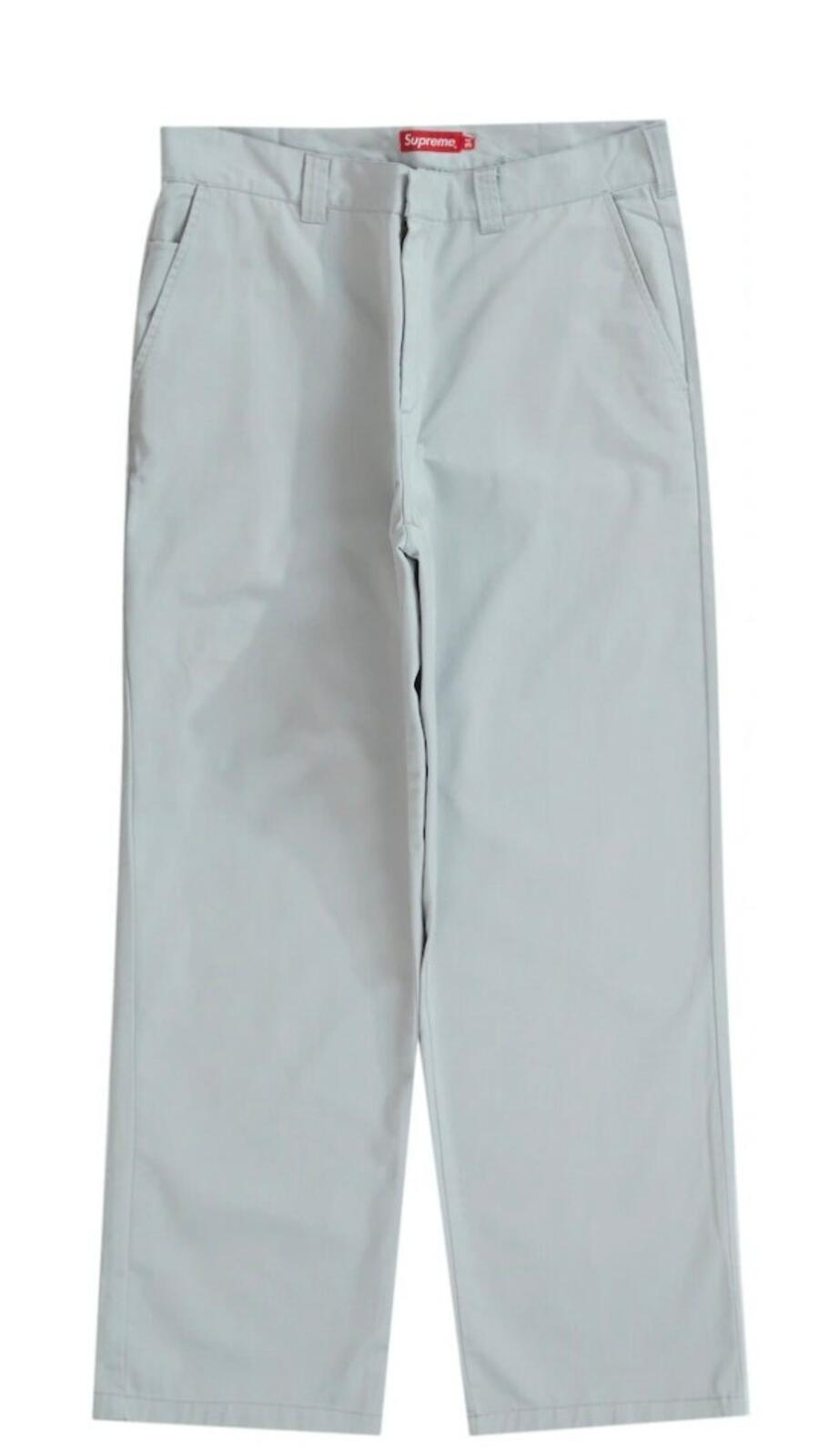 FW22 Supreme Work Pant size 30 W30 L30 trousers pants light grey Worn 1x
