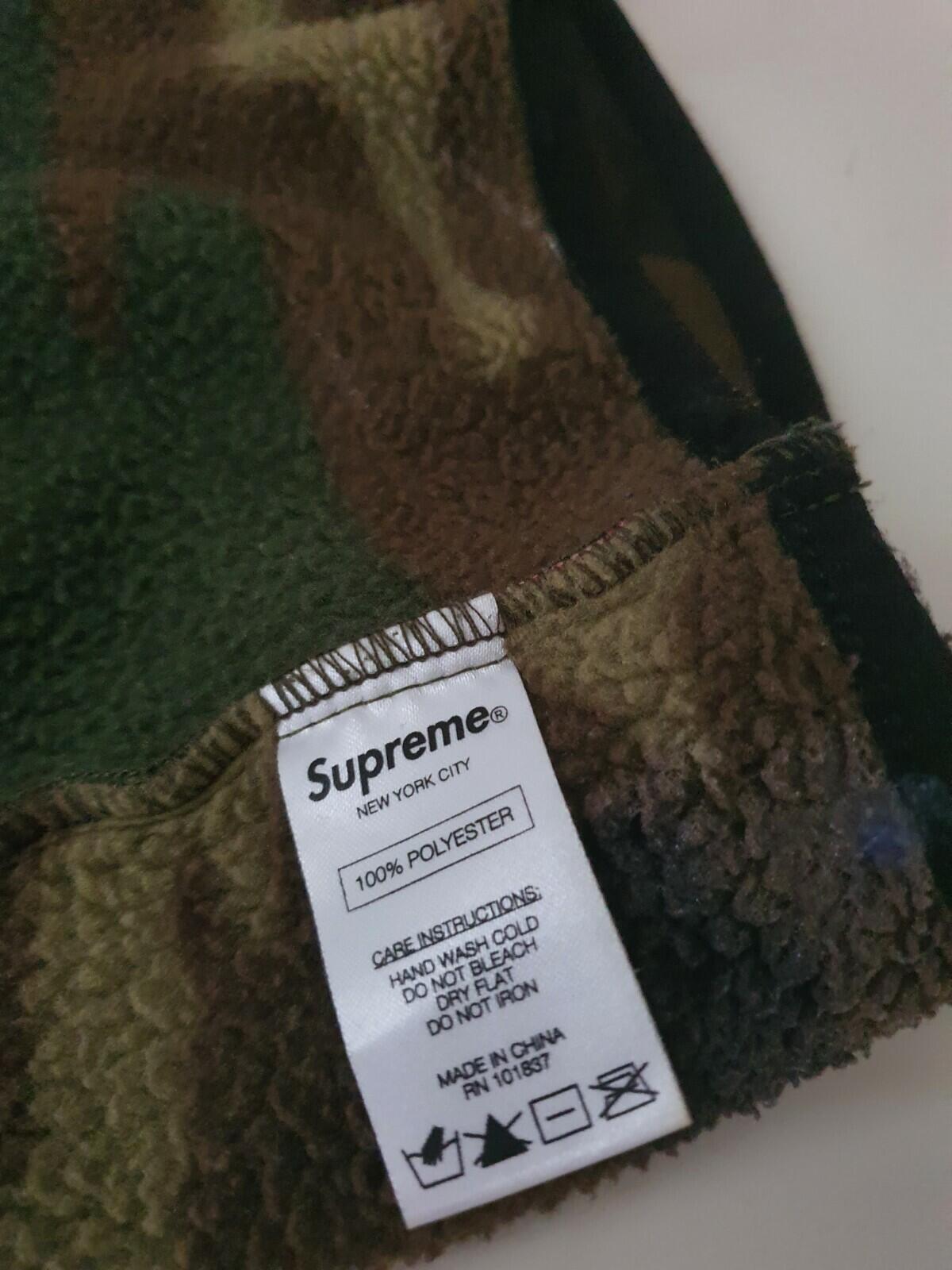 Rare FW15 Supreme fleece neck gaiter woodland camo neck warmer