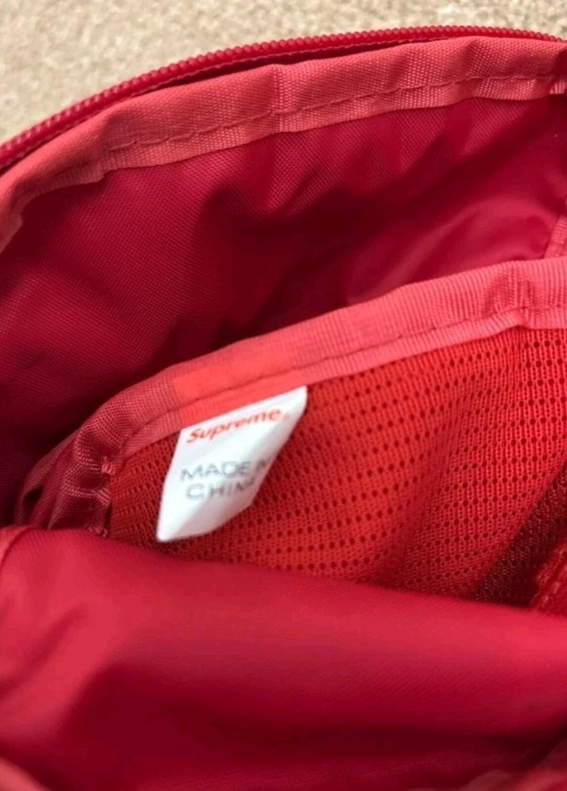 SS18 Supreme shoulder bag Cordura Fabric red side