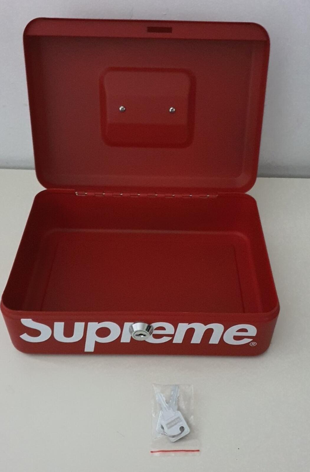 Caja de seguridad metálica roja Supreme FW17 + 2 llaves - Accesorio