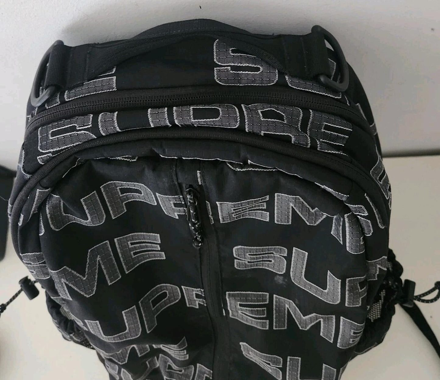 FW21 Supreme backpack Water Resistant  Rucksack Black Bag