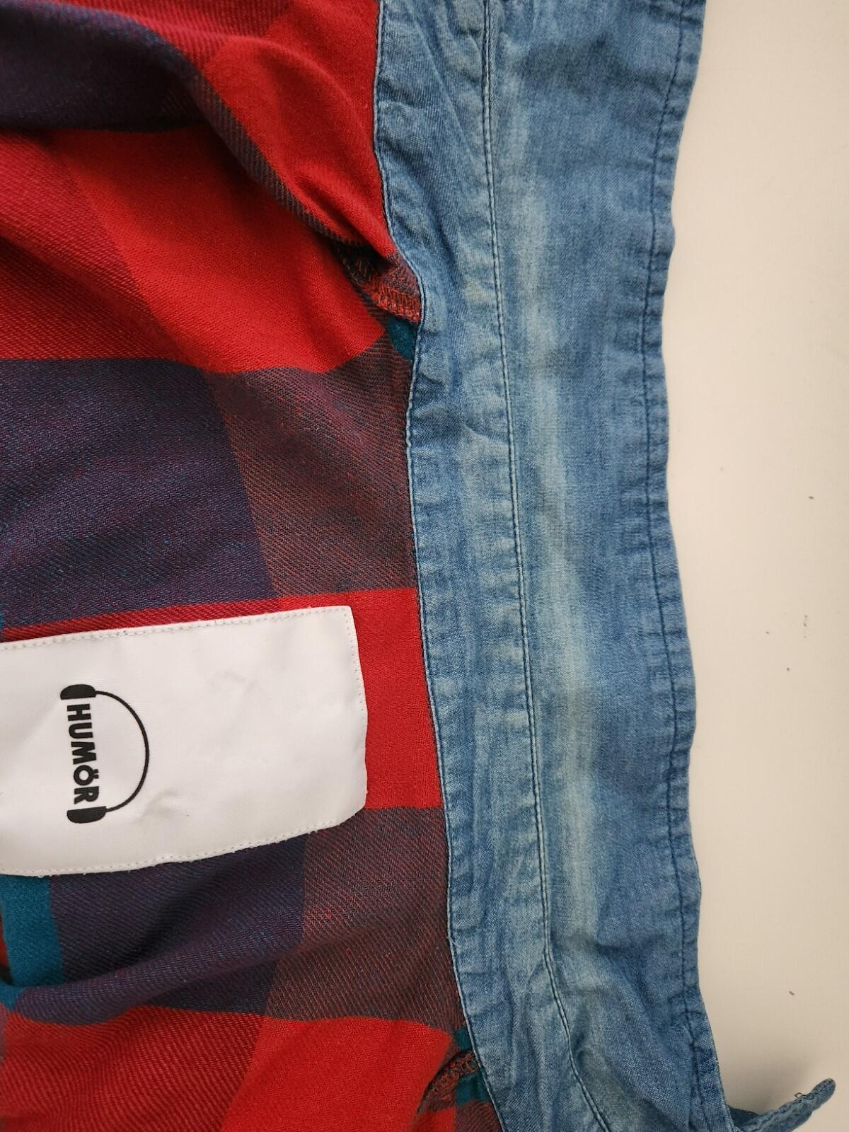 HUMOR Dummy Shirt flannel checked S small Multicoloured long sleeve Denim
