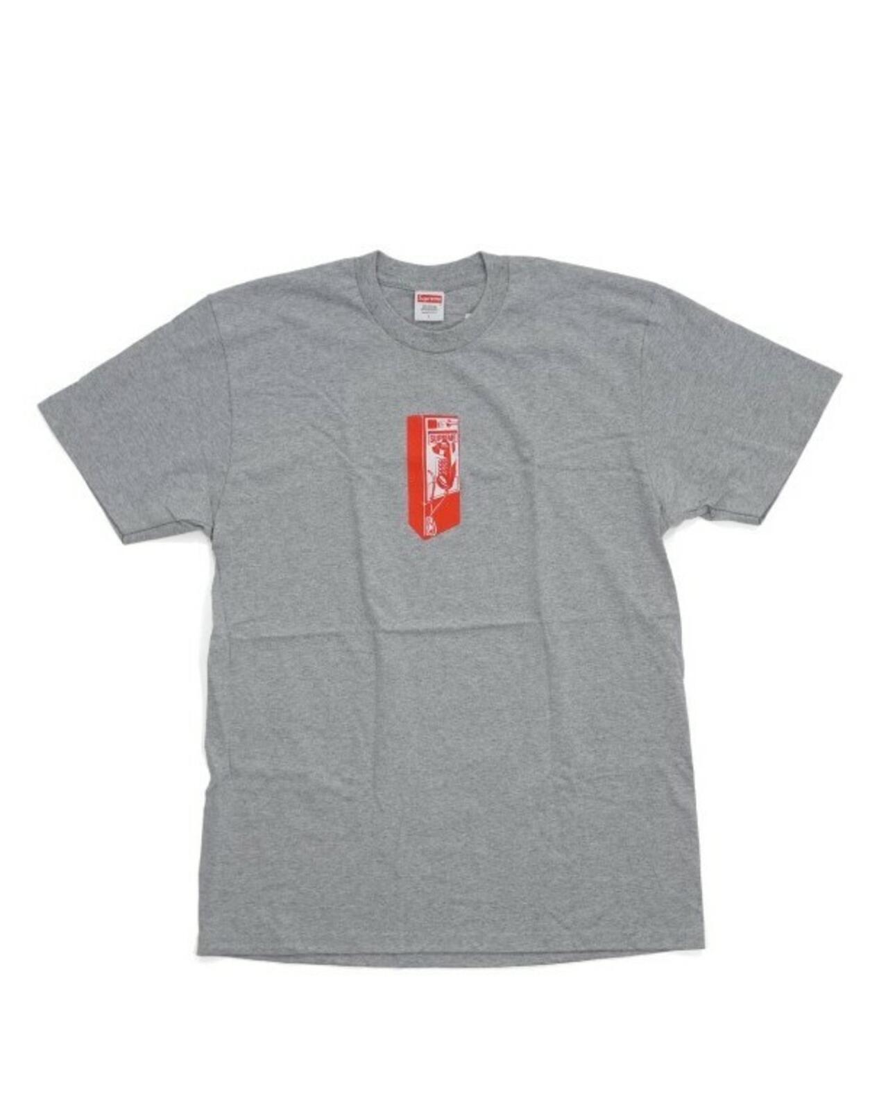 FW18 Supreme Payphone Heather Grey Tee Size XL