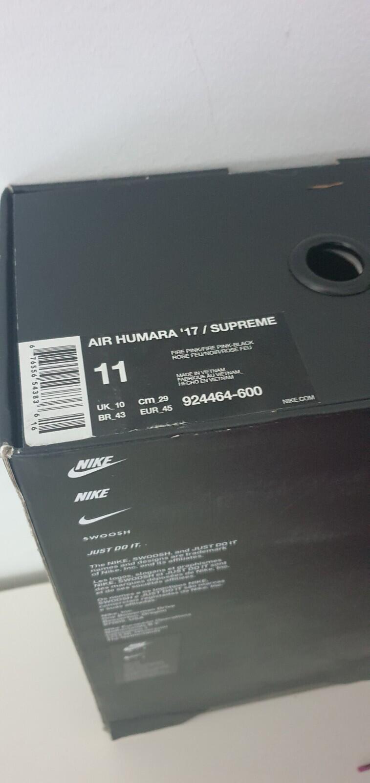 FW17 Supreme x Nike Air Humara '17 trainers Fire Pink US 11 UK 10  EU 45 lot