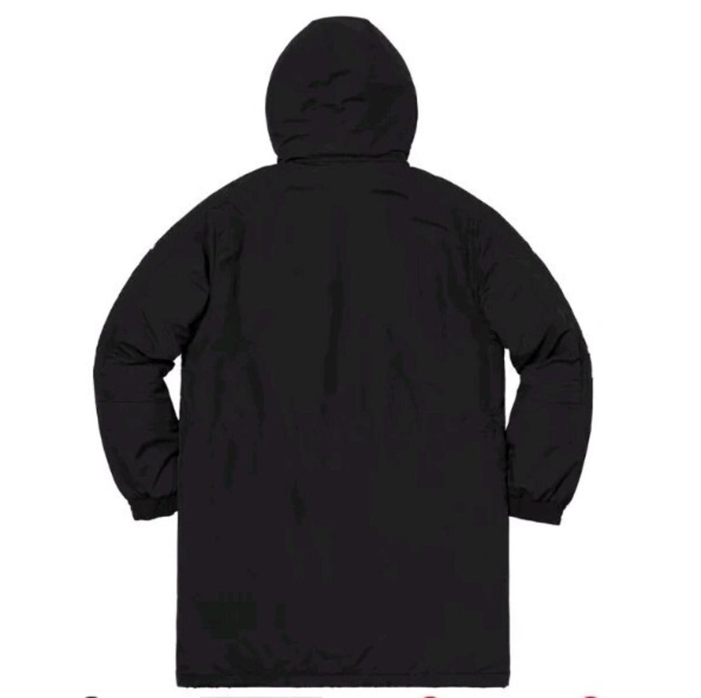 FW18 Supreme Sleeve Logo Sideline Parka Black Size M Water Resistant