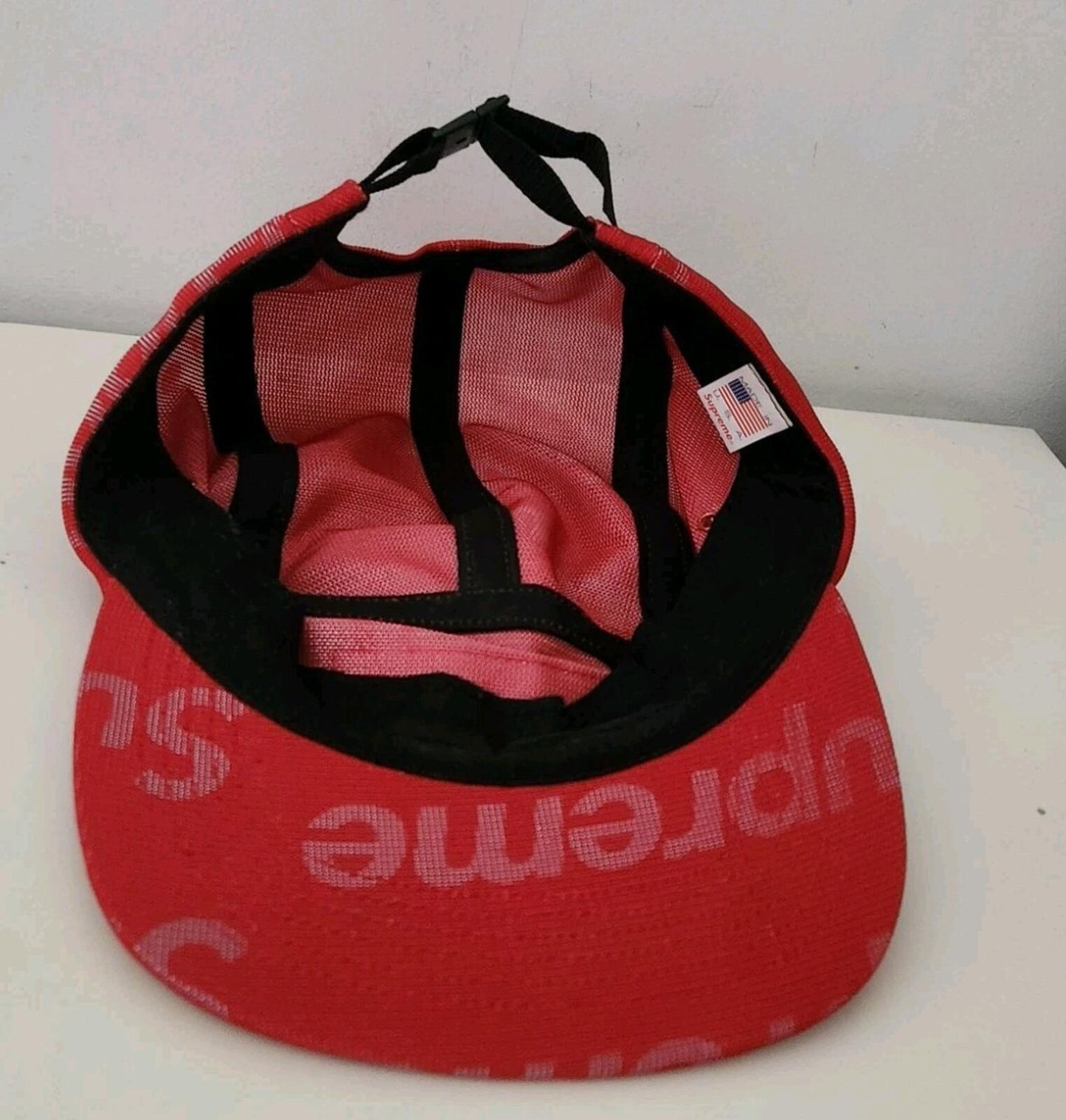 SS19 Supreme Lenticular Logo camp cap red nylon hat box logo