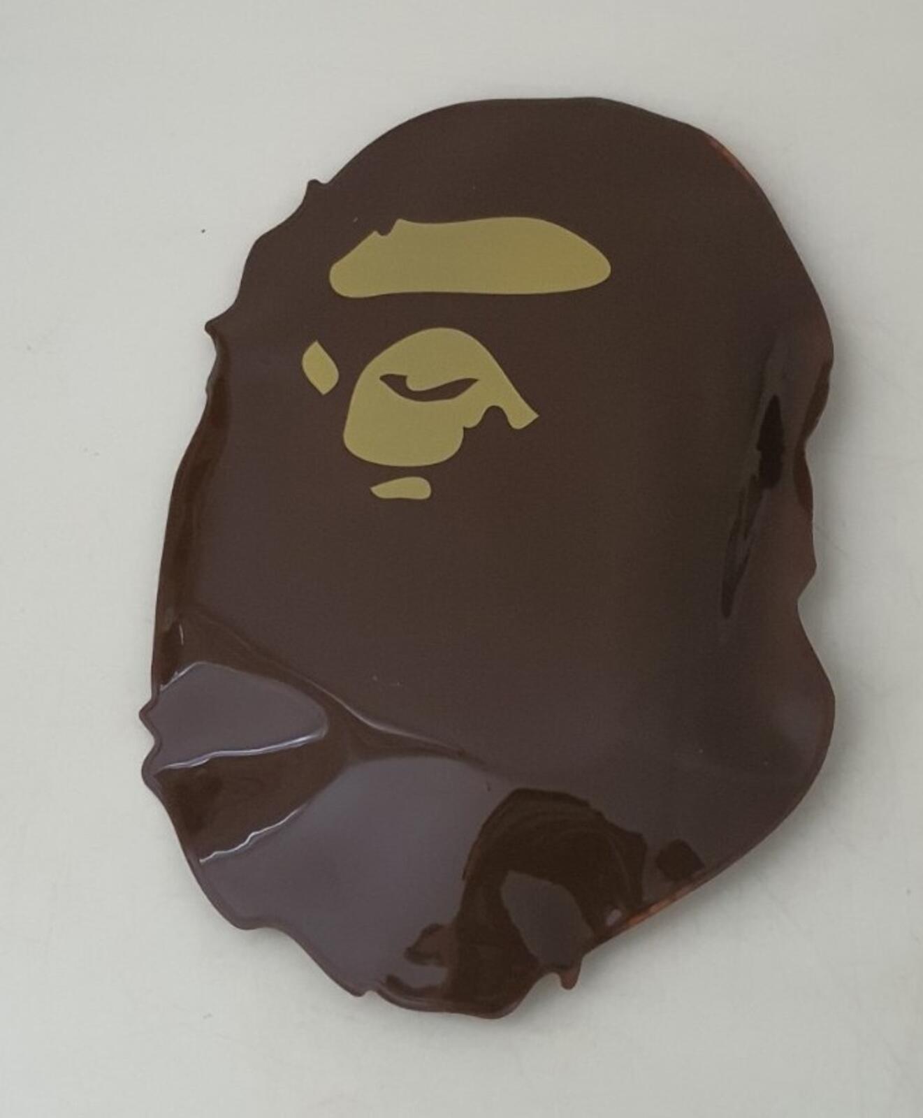 A BATHING APE leopard camo face mask RRP £49 orange BAPE Accessory