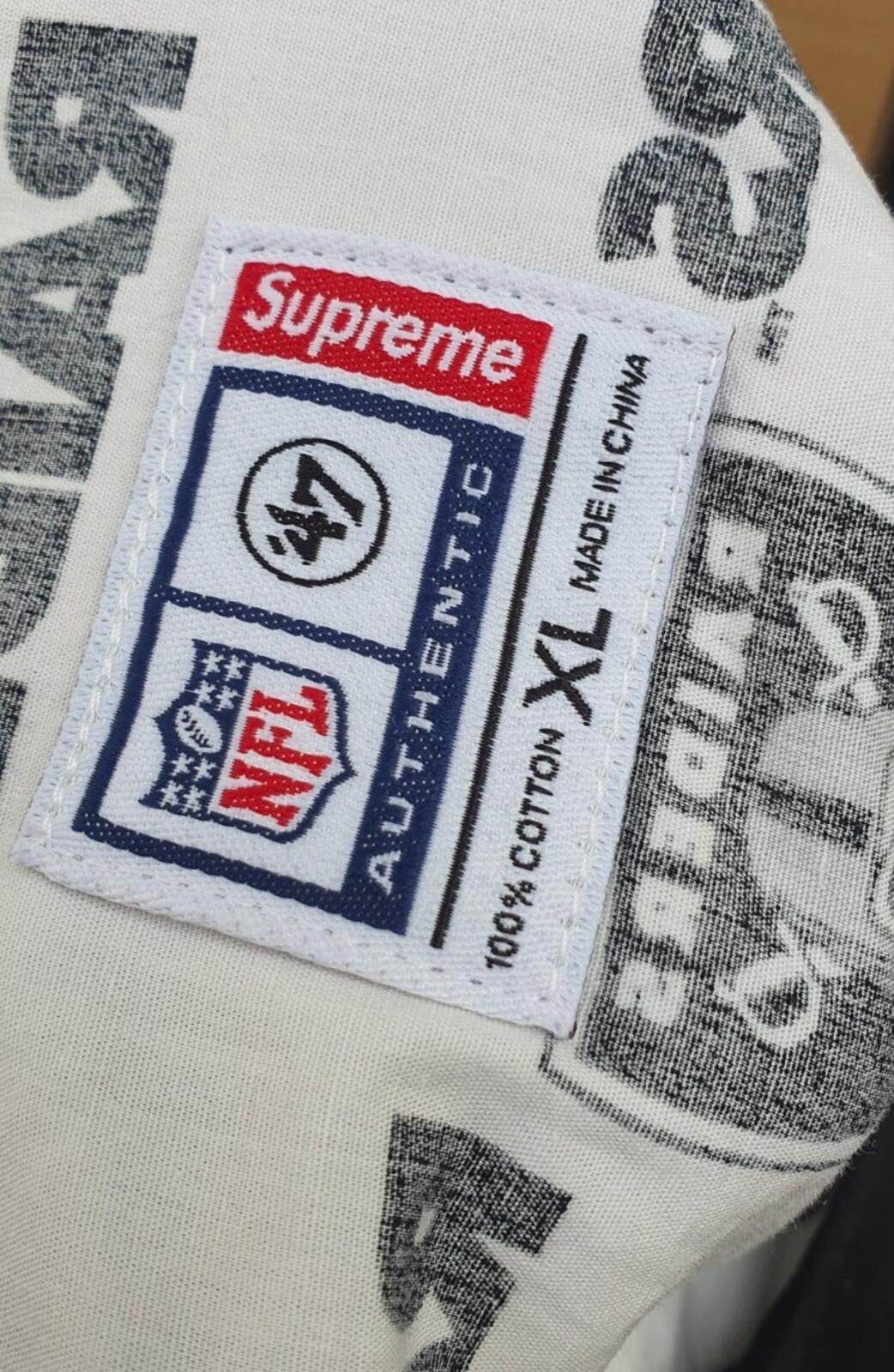 SS19 Supreme NFL x RAIDERS X '47 S/S Shirt White Size XL
