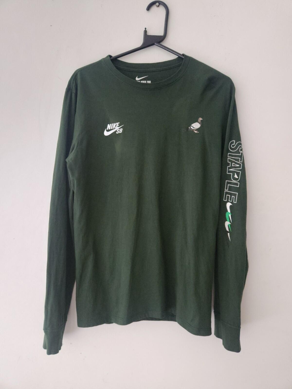 Nike SB Staple Panda Pigeon L/S Tee green Long sleeve M medium T-shirt top Rare