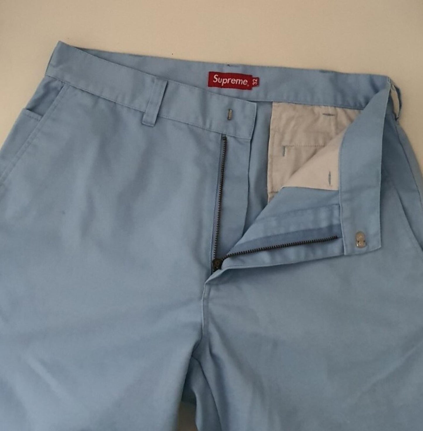 SS18 Supreme Work Pant talla 32 W32 L32 pantalones azul claro
