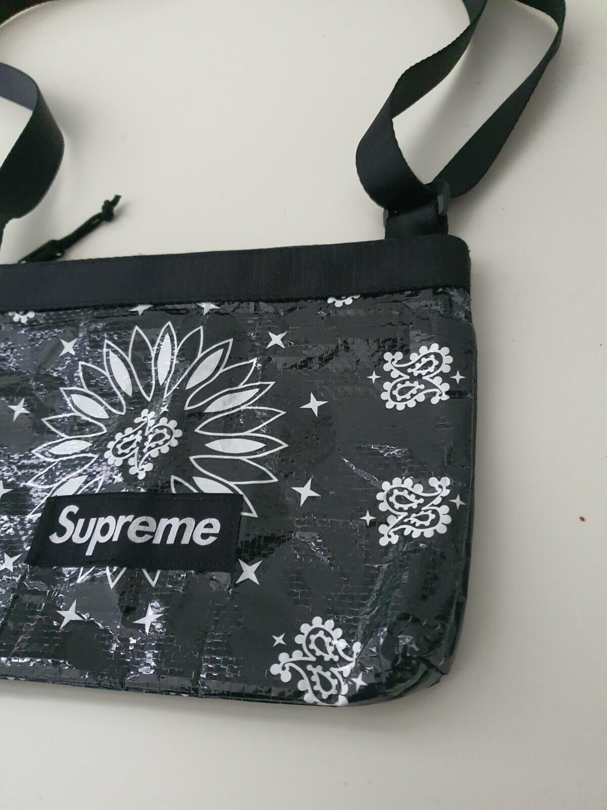 SS21 Supreme Bandana Tarp Side bag Water resistant shoulder bag 10L