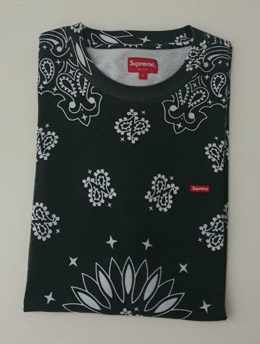 SS21 Supreme Small Box Tee Negra Camiseta Talla L Grande Bandana