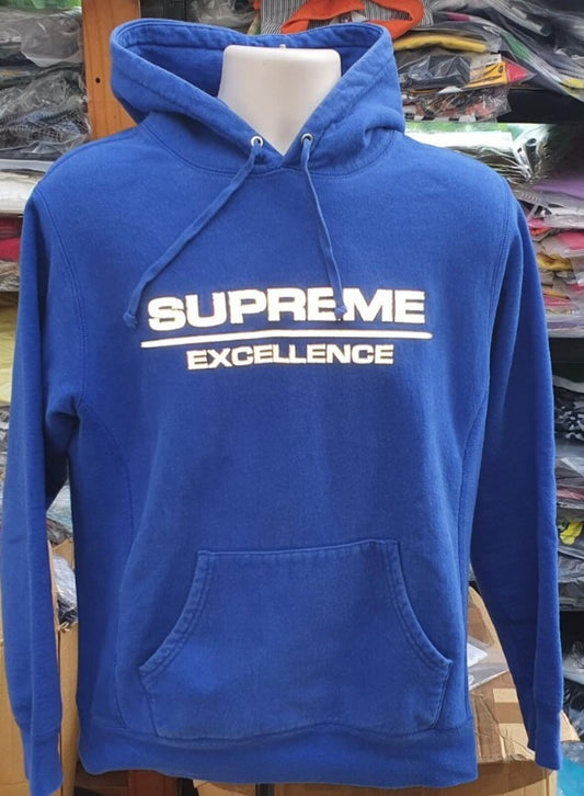 FW17 Supreme Reflective Excellence sudadera con capucha M azul medio hoodie royal