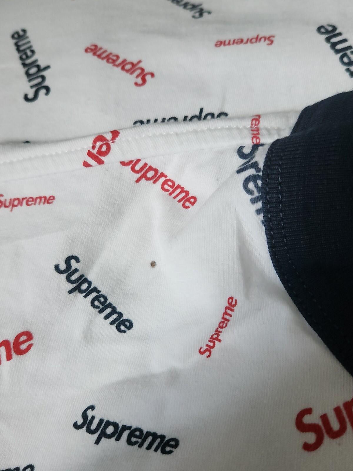 FW18 Supreme Scatter Ringer Tee size M Medium White T-shirt Short Sleeve Top New
