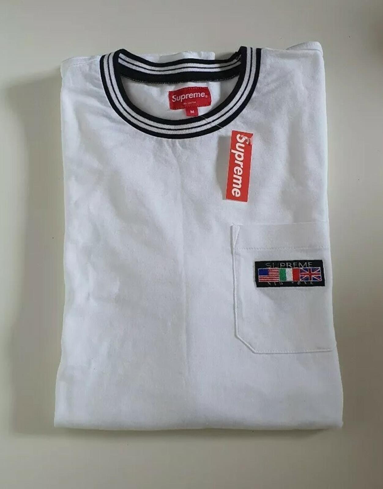 FW16 Supreme Pocket Tee White Size M