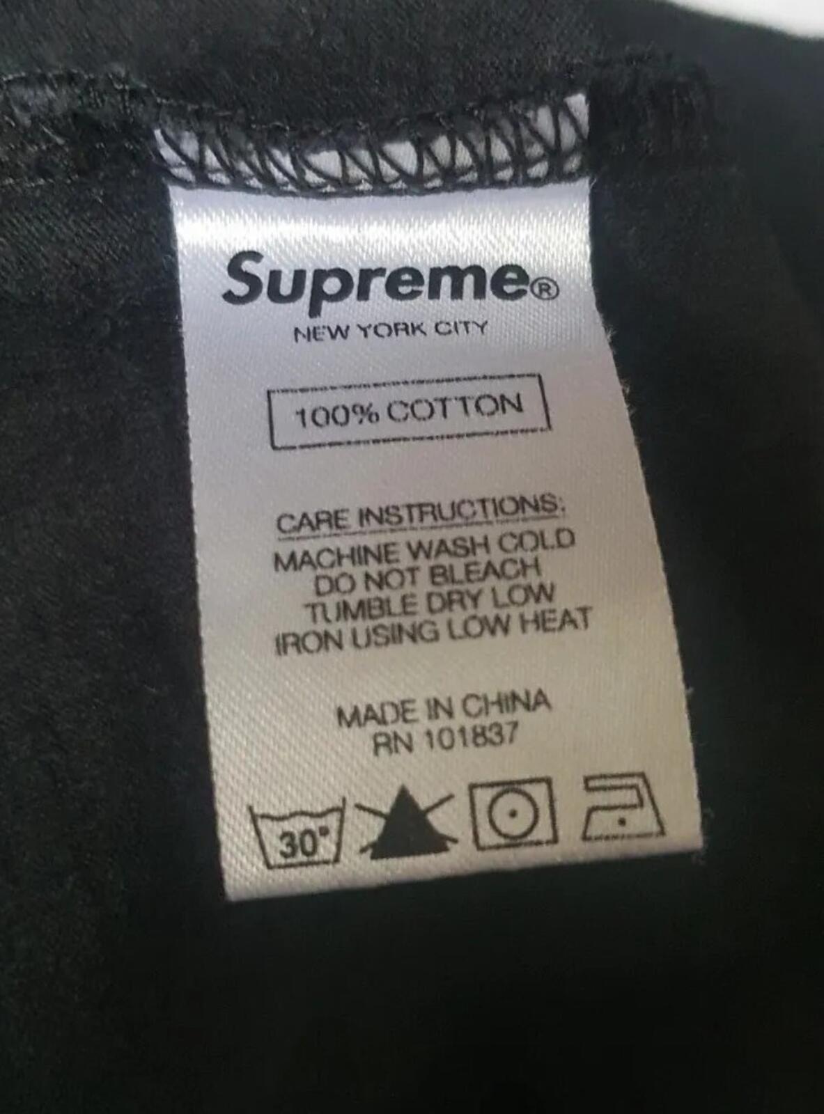 SS19 Supreme Small Box tee t-shirt Black size L Large Rubber Box Logo