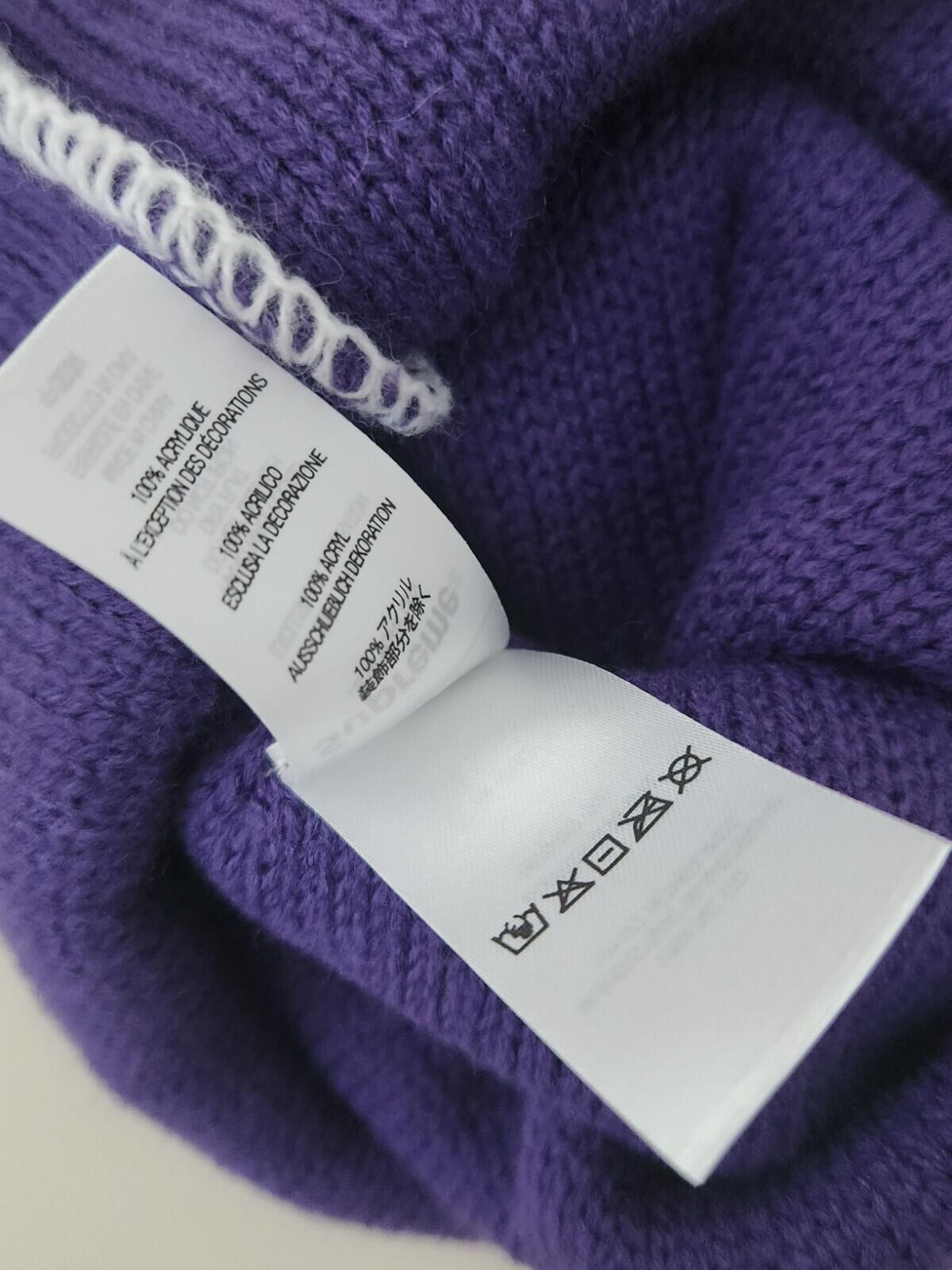 FW22 Supreme Contrast Stitch beanie Purple Hat