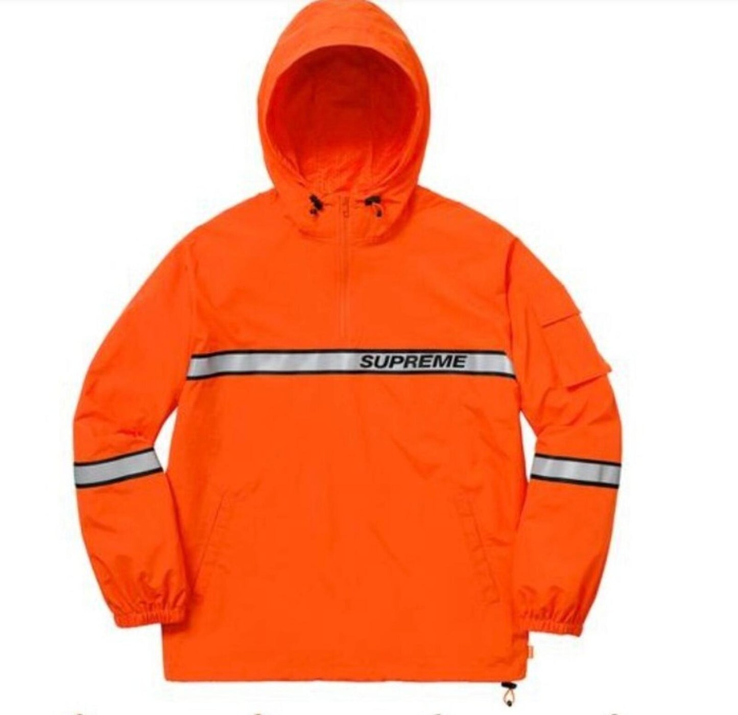 SS18 Supreme Reflective Taping Hooded Pullover L large jacket Water resistant