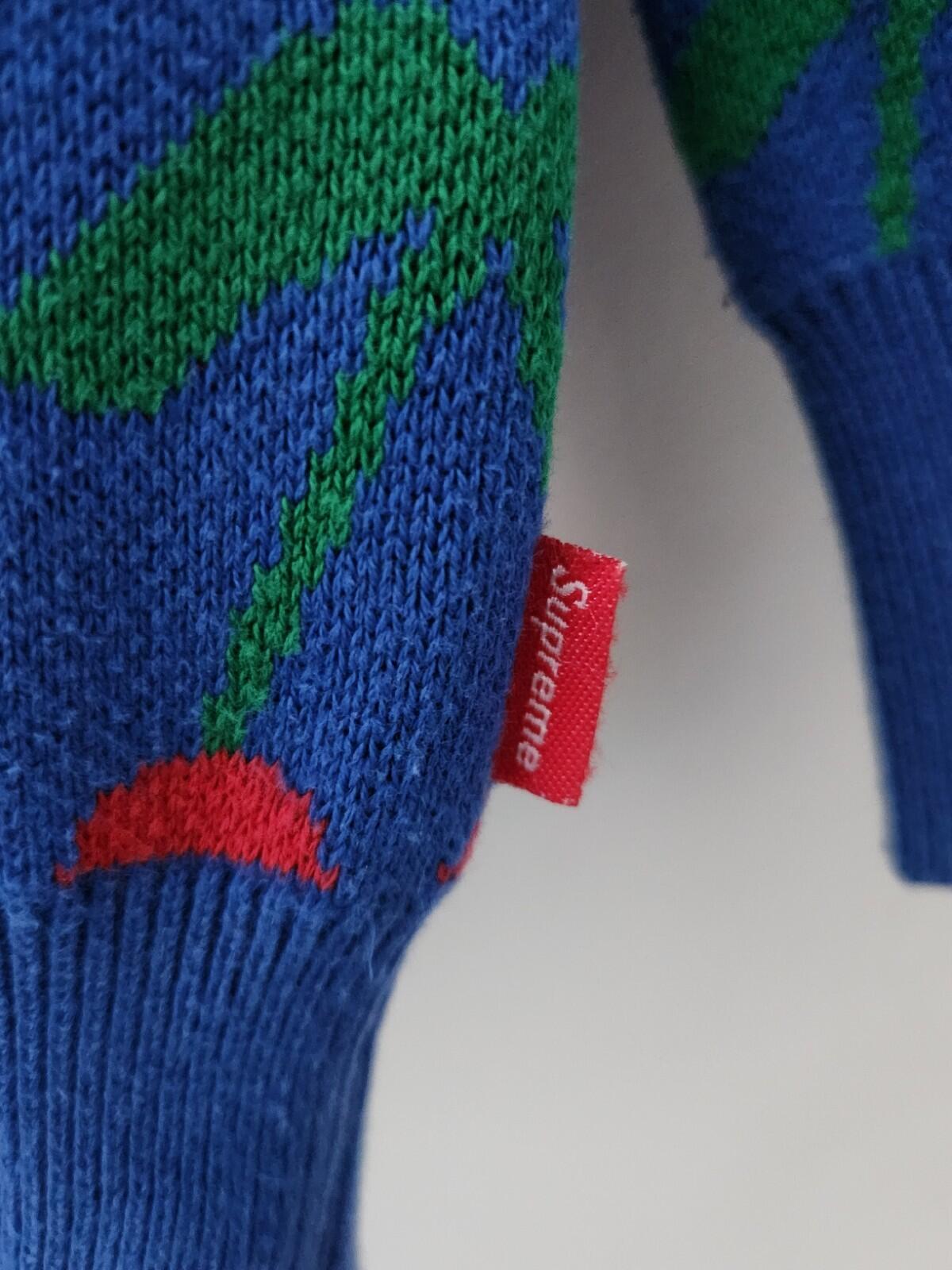 FW14 Supreme Supreme Cherries Knitted Sweater Blue Size M Luka Sabbath