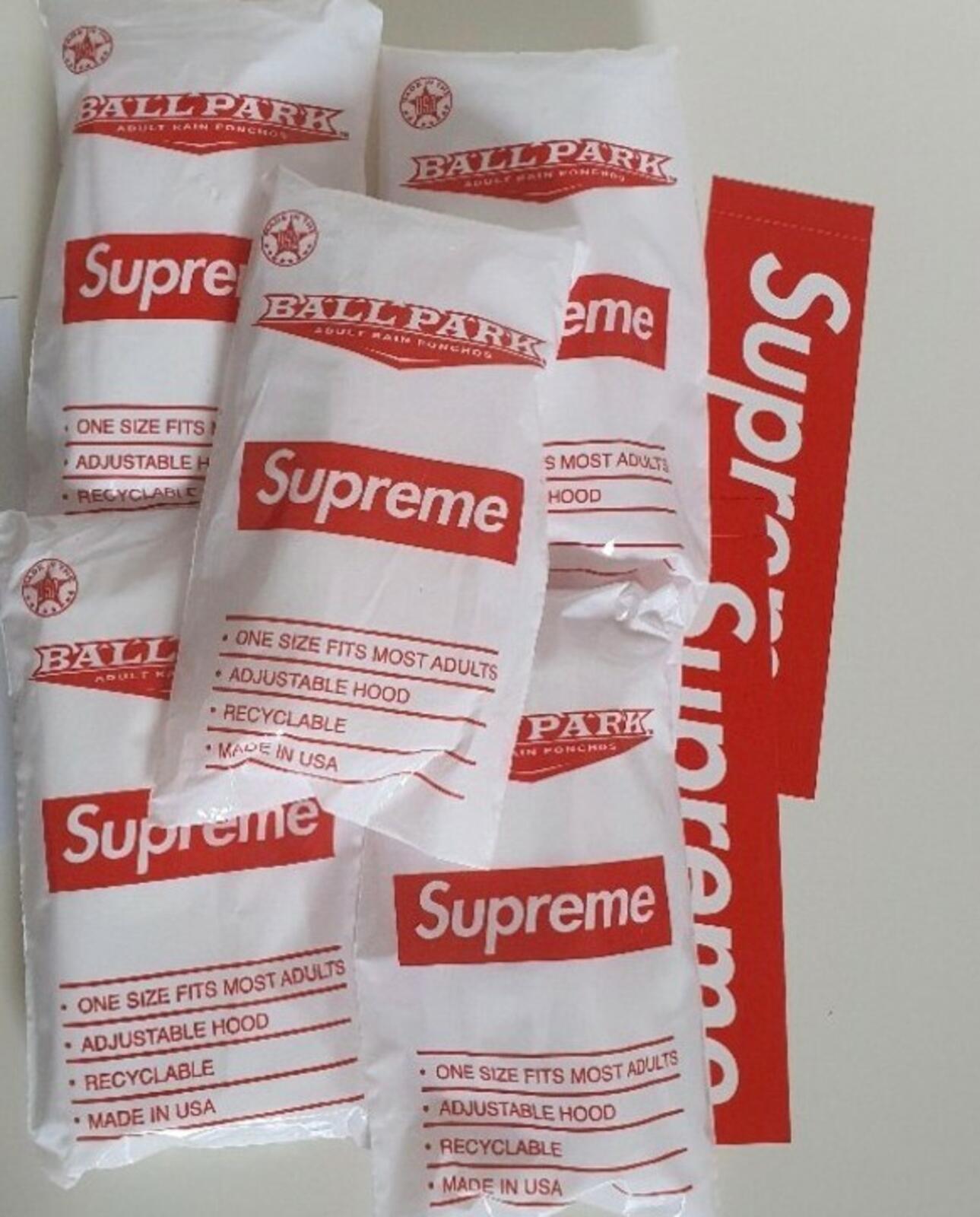 SS20 Supreme Ballpark box logo rain poncho accessory