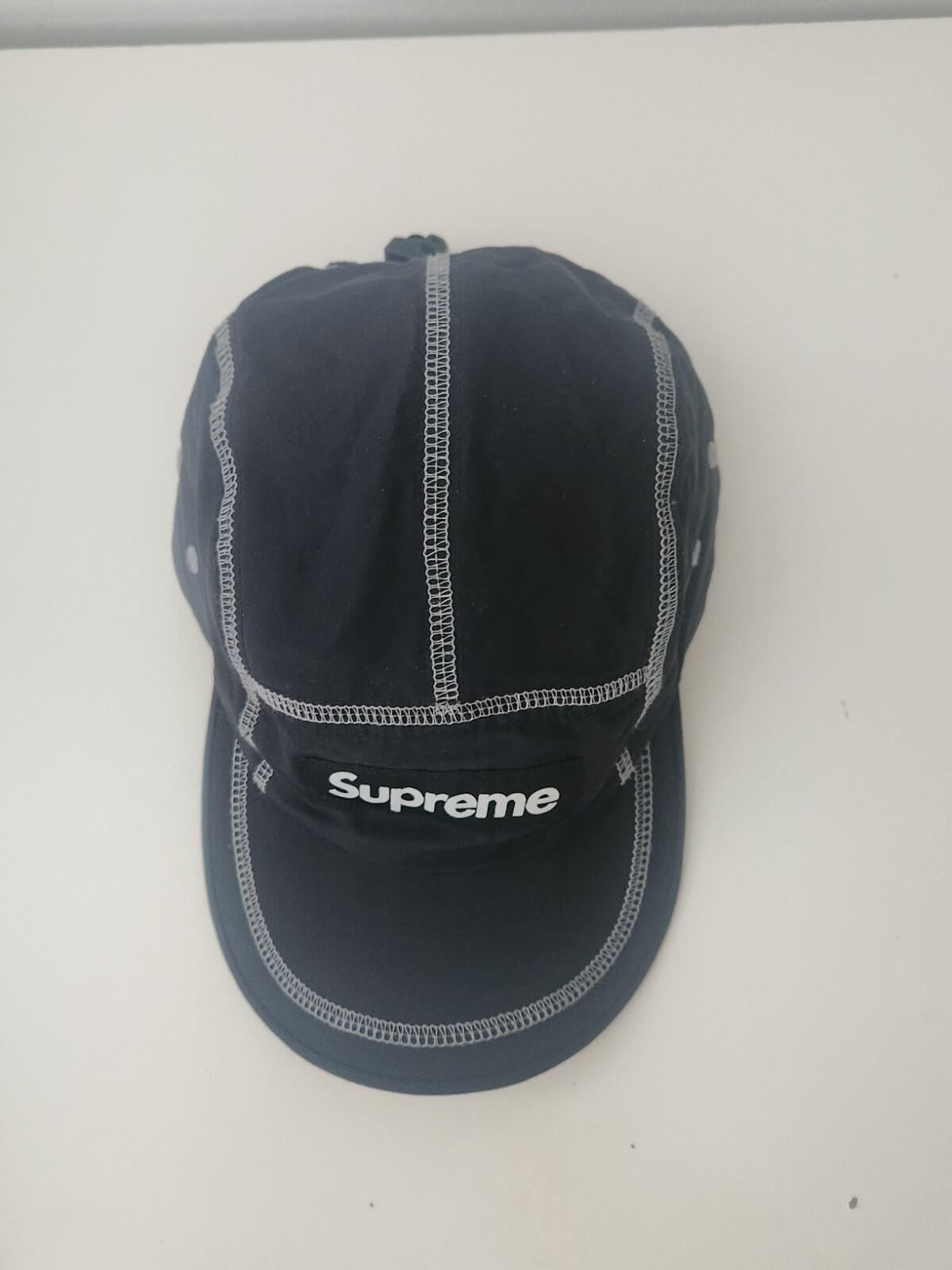 SS23 Supreme Reflective Stitch Camp Cap Hat Water Resistant