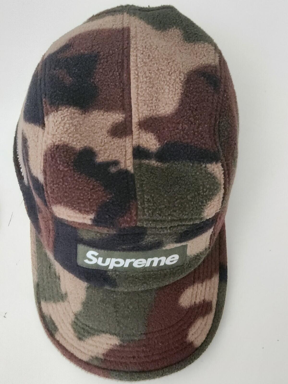 FW22 Supreme x Polartec Camp Cap Woodland Camo hat cap