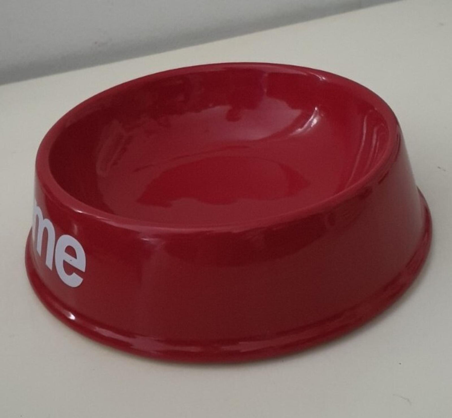 SS11 Supreme dog bowl red ceramic accessory vintage from 2011 big logo Very Rare