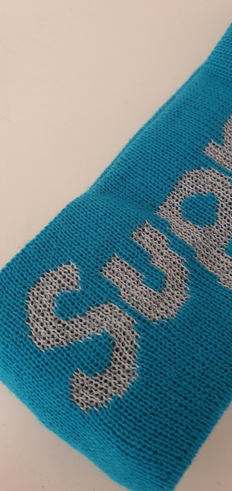 FW17 Supreme New Era Reflective Logo Headband Teal Accessory