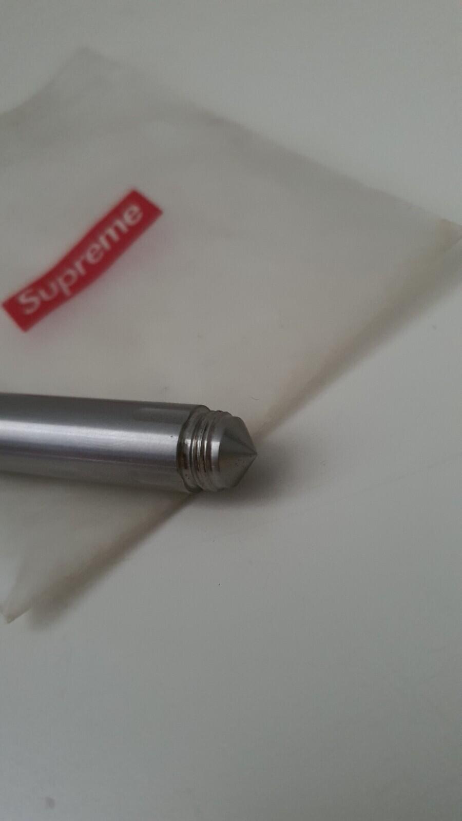 SS16 Supreme keychain Pen steel keyring silver small box logo Accessory