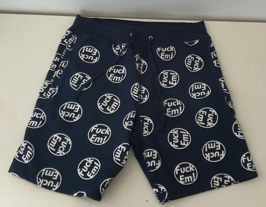 FW14 Supreme *uck Em! Navy sweatshort size S small shorts short Vintage 2014