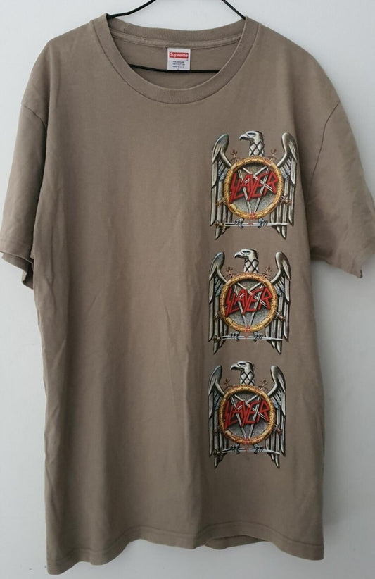 FW16 Supreme x Slayer Eagle camiseta talla L grande Raro Stone