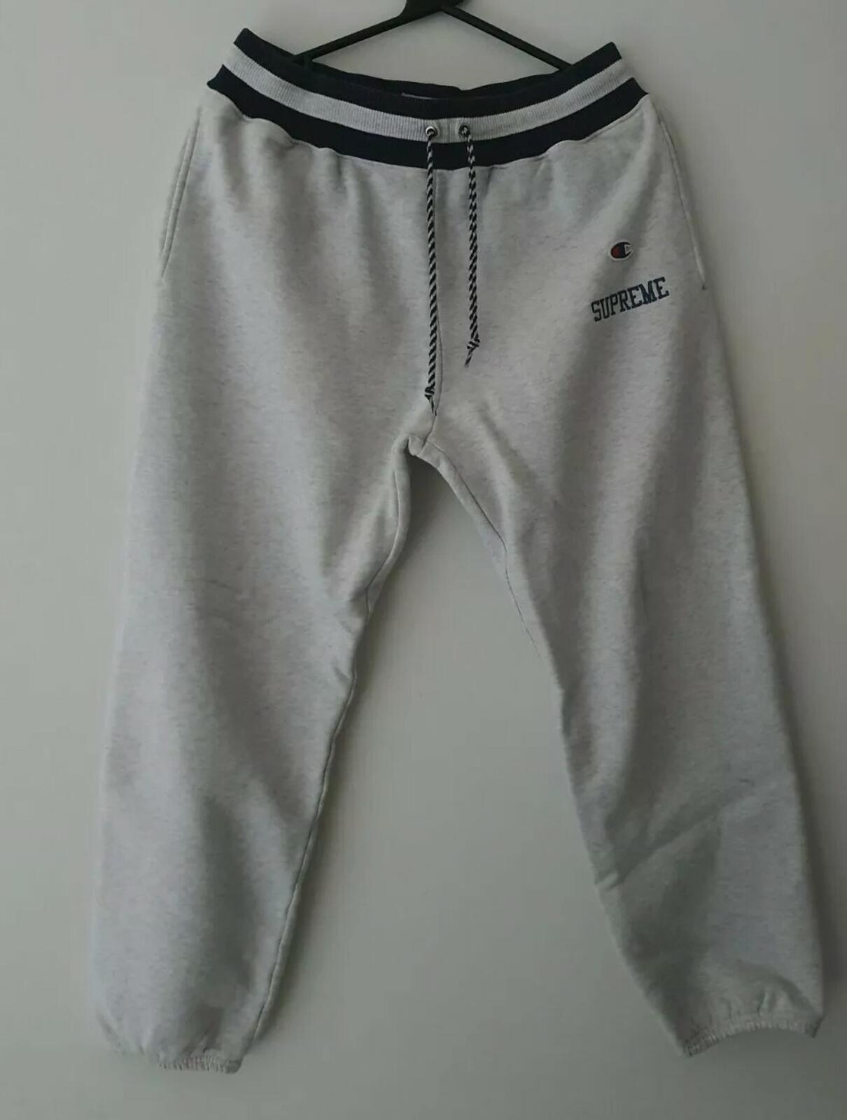 SS15 Supreme Champion Sweatpant size M but they fit smaller S small pants grey