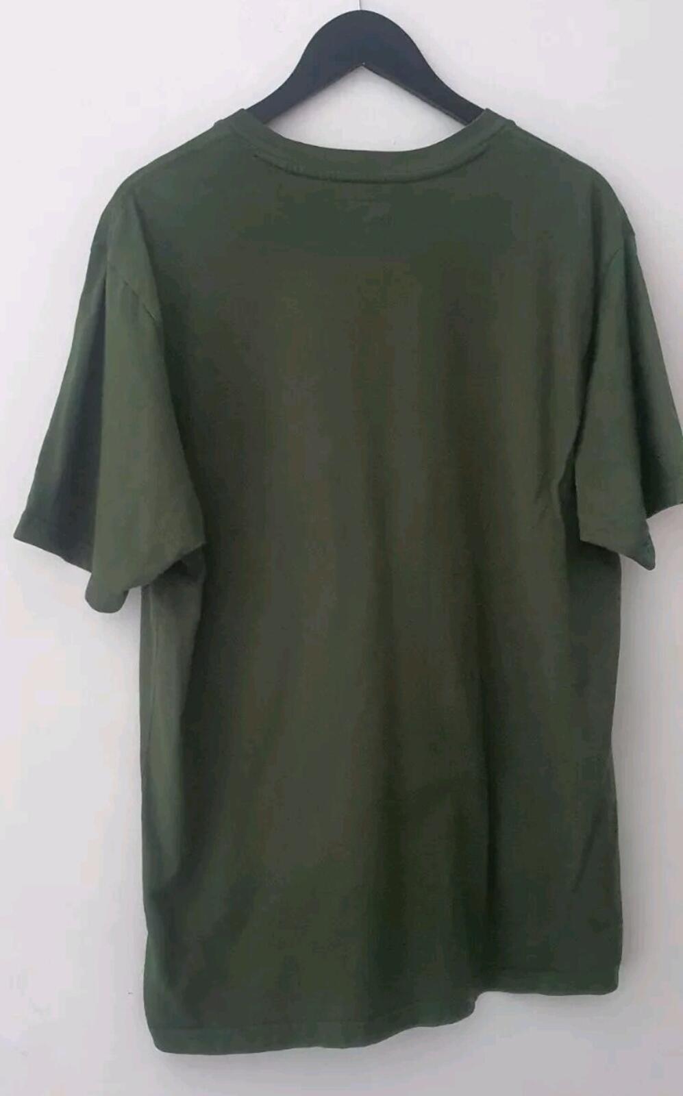 SS21 Supreme Signature Label S/S top tee size L Large olive T-Shirt green