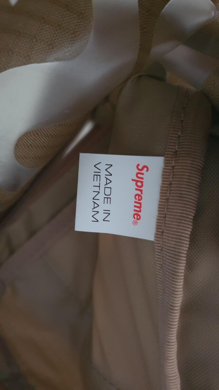 SS21 Supreme tan neck pouch shoulder bag water resistant