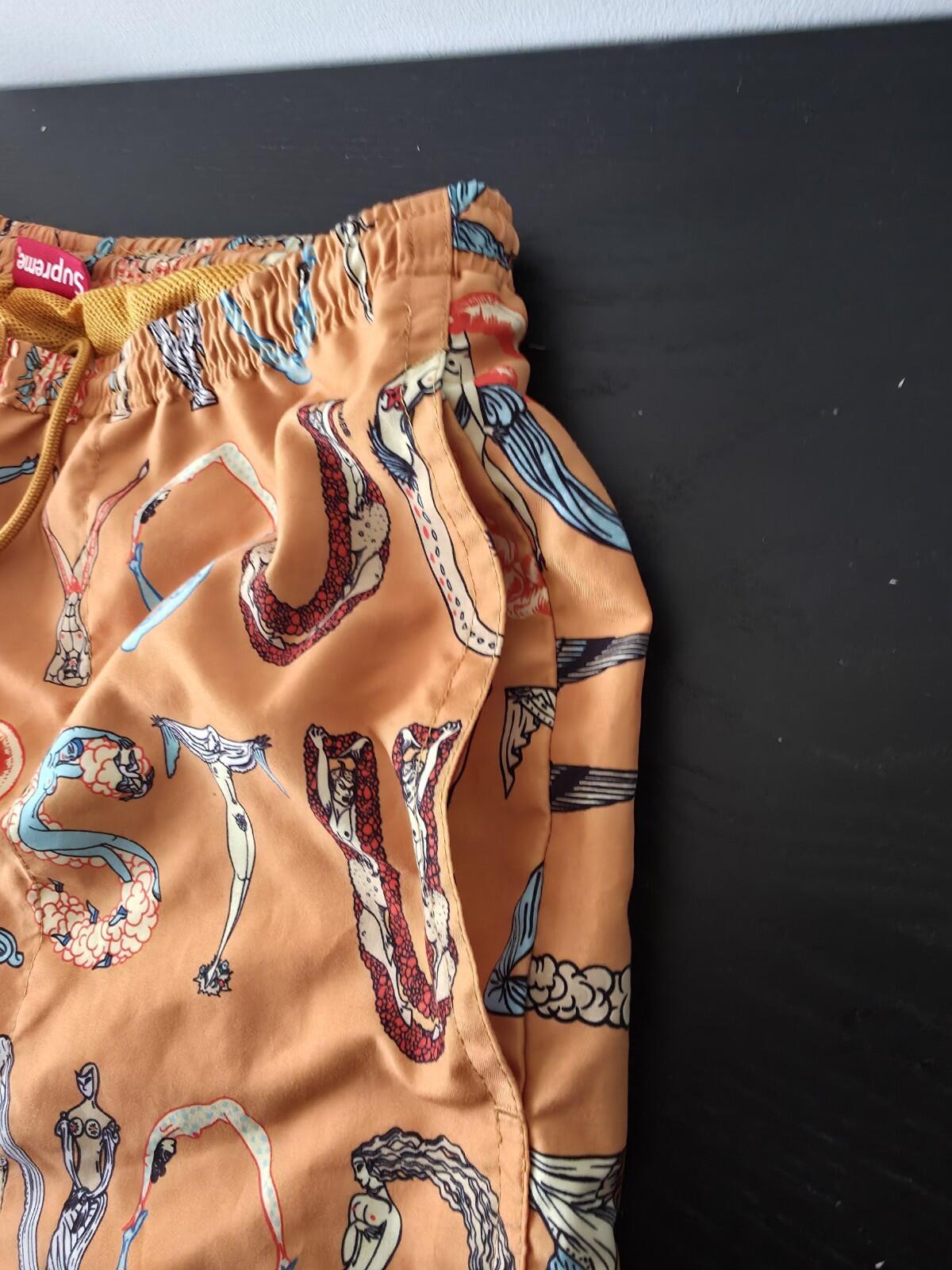 SS18 Supreme Alphabet Water Short Peach M Original artwork by Erte. ©Sevenarts