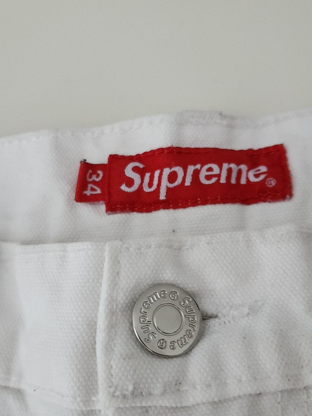FW14 Supreme x Gonz short size 34 White shorts Mark Gonzales ALTERED Jeans Rare