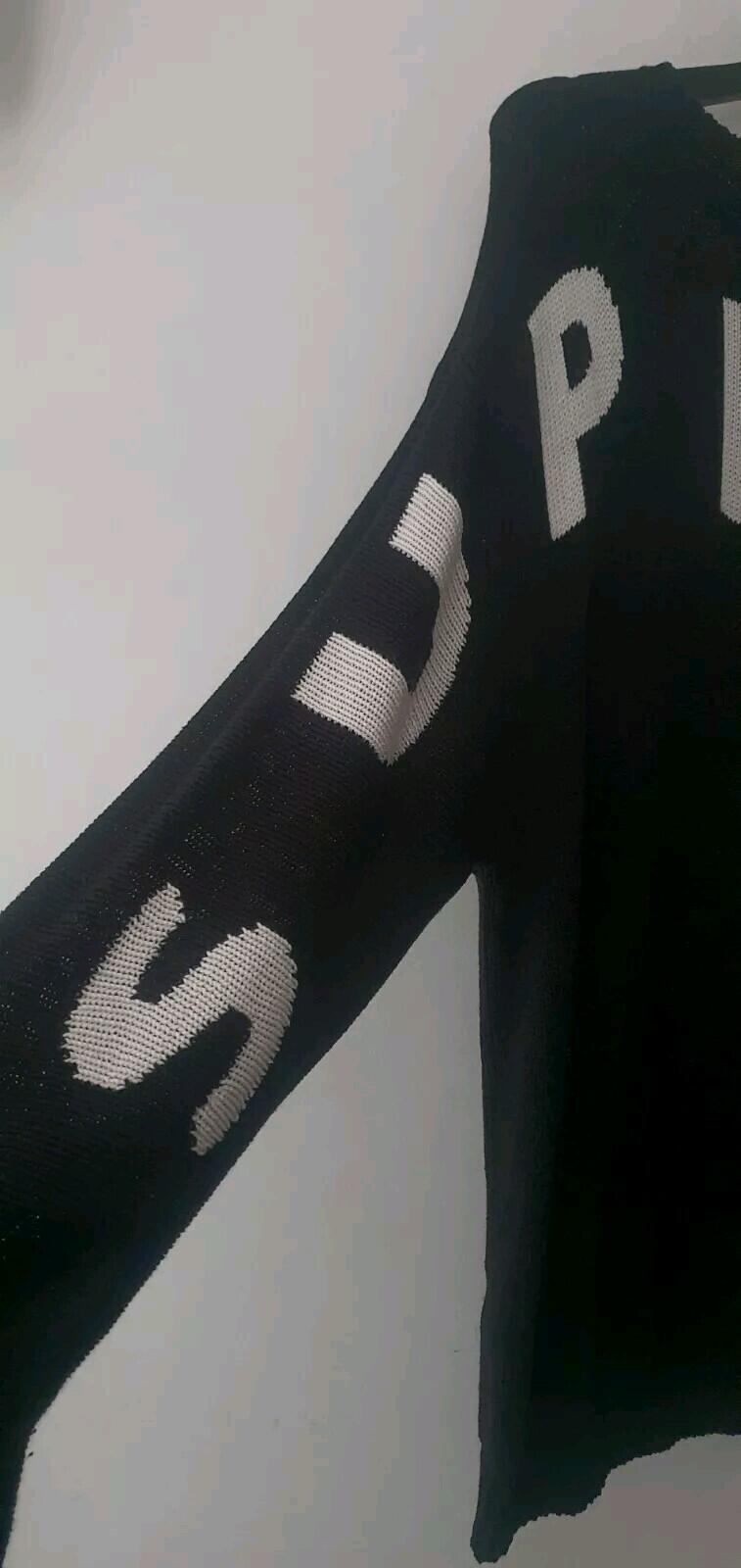 SS20 Supreme Back Logo Sweater Pullover Schwarz Rundhals XL Jumper